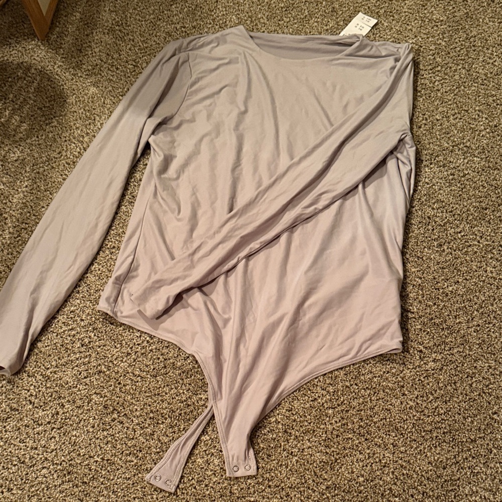Long Sleeve Grey Bodysuit! NWT